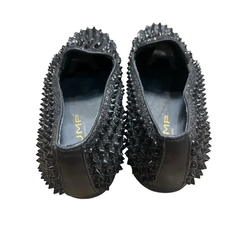 Jump New York Luxor Loafers-Men Sz 12-Glitter Pointed Black Spikes